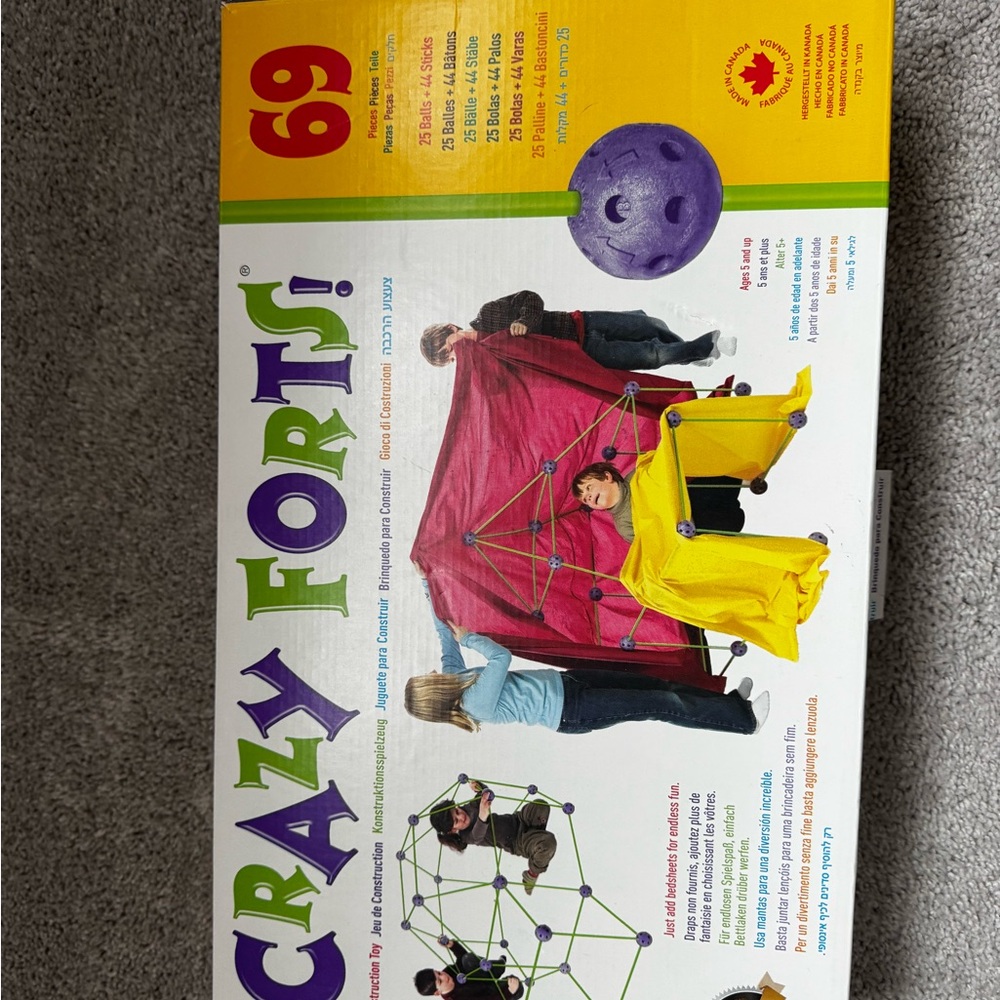 Kids fort building set- Purple and green
